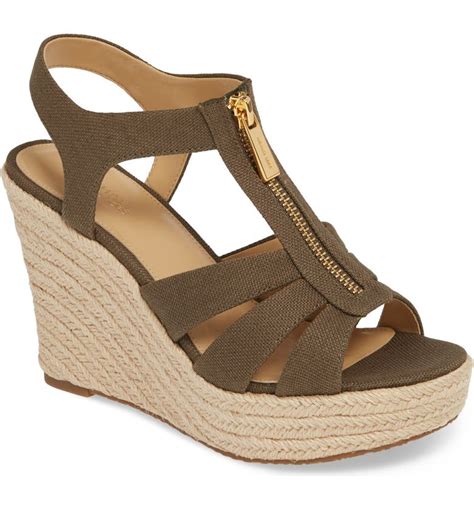 michael kors berkley olive|Women's MICHAEL Michael Kors Berkley Mid Wedge .